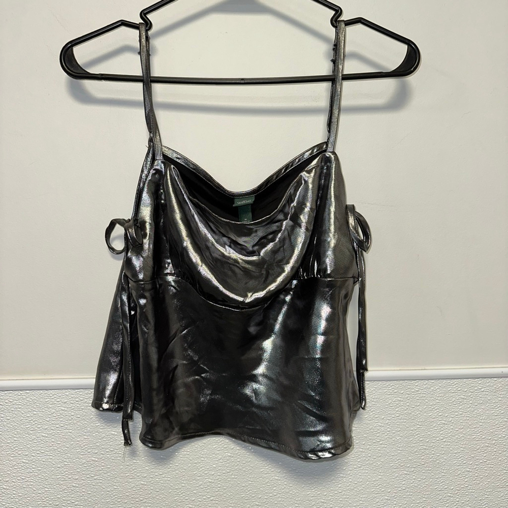 Wild Fable Metallic Cami Top Silver Size M Women’s NEW NWT Party Club Metal Cami - Picture 5 of 9